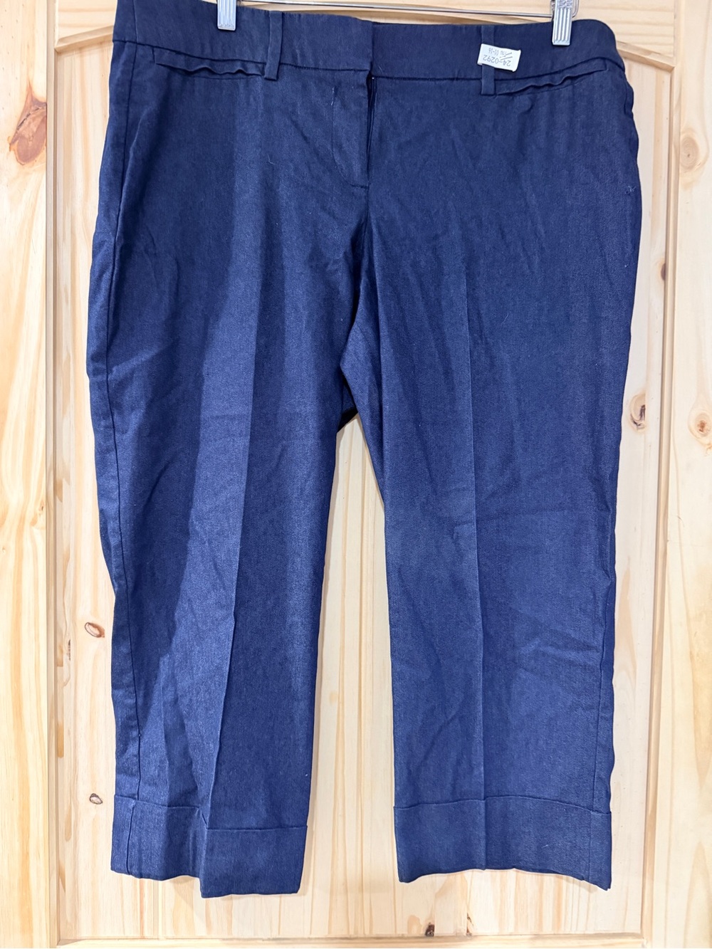Lane Bryant Navy Cuffed Ankle Pant